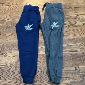 Kids Patriot Hockey Jogger Pants - Navy and Gray Youth Large
